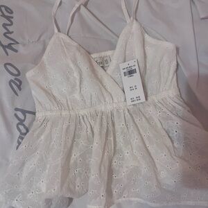 Hollister white top size Xs